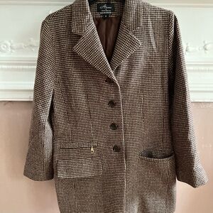 Houndstooth Brown Women's Jacket